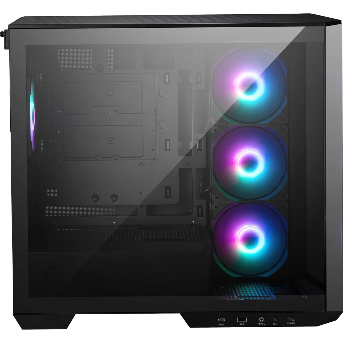 MSI MAG PANO M100R PZ Micro ATX Case Support Back-Connect Motherboard 270-degree Panoramic Display 4x ARGB Fans - Black