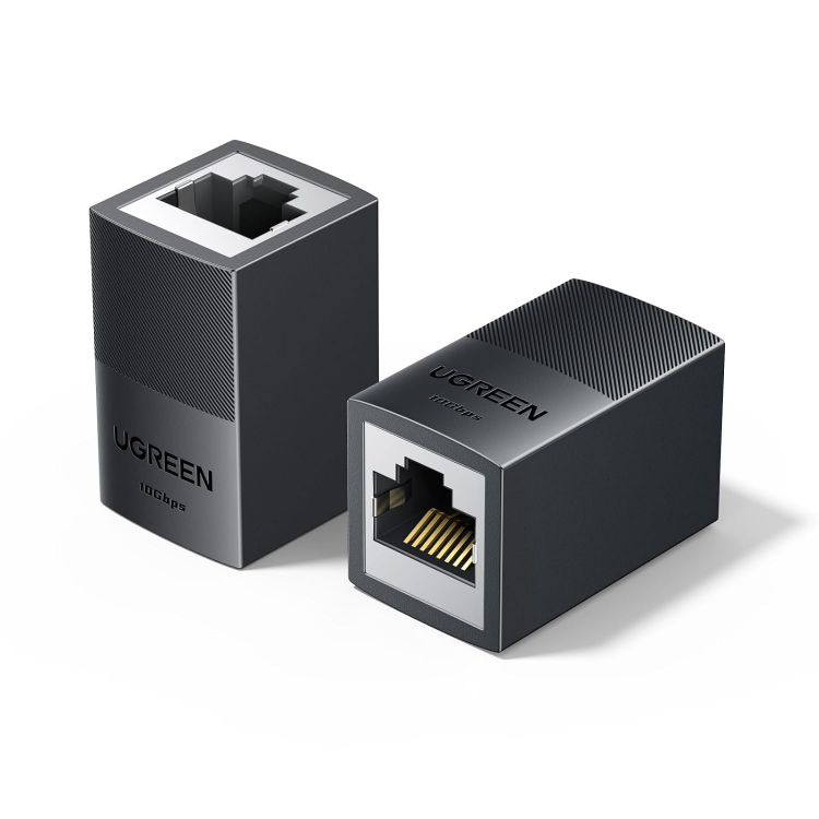 UGREEN Ethernet Coupler 10Gbps, PoE Support Ethernet Extender, Black