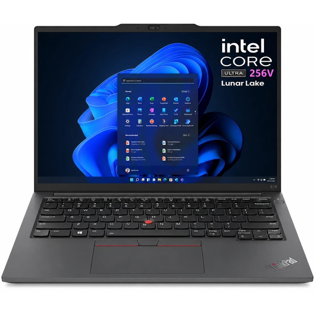Lenovo ThinkPad Edge E14 Gen 7 (2025) Intel® Ultra 7 Gen II 256V 8-Core Thin & Extreme Battery Life Busniess Class Laptop w/ DDR5X 8533Mhz Memory - Black