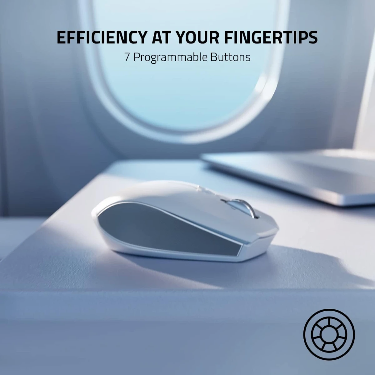 Razer Pro Click Mini Portable Wireless Silent Tactile Sleek & Compact HyperScroll Technology Productivity Dongle Connect up to 4 Devices 7 Programmable Buttons