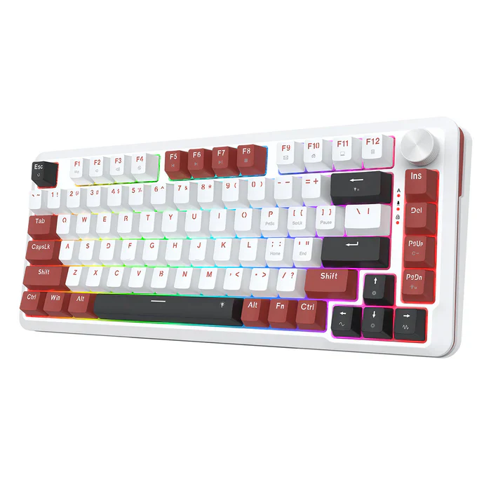 Redragon K721 Rapid Trigger Mechanical Keyboard, 8K Hz Gasket Mounted RGB 75％ Wired Gaming Keyboard with Volume Knob, Support Web & Client Driver, Magnetic Switch Fast Adjustable Actuation for PC MAC