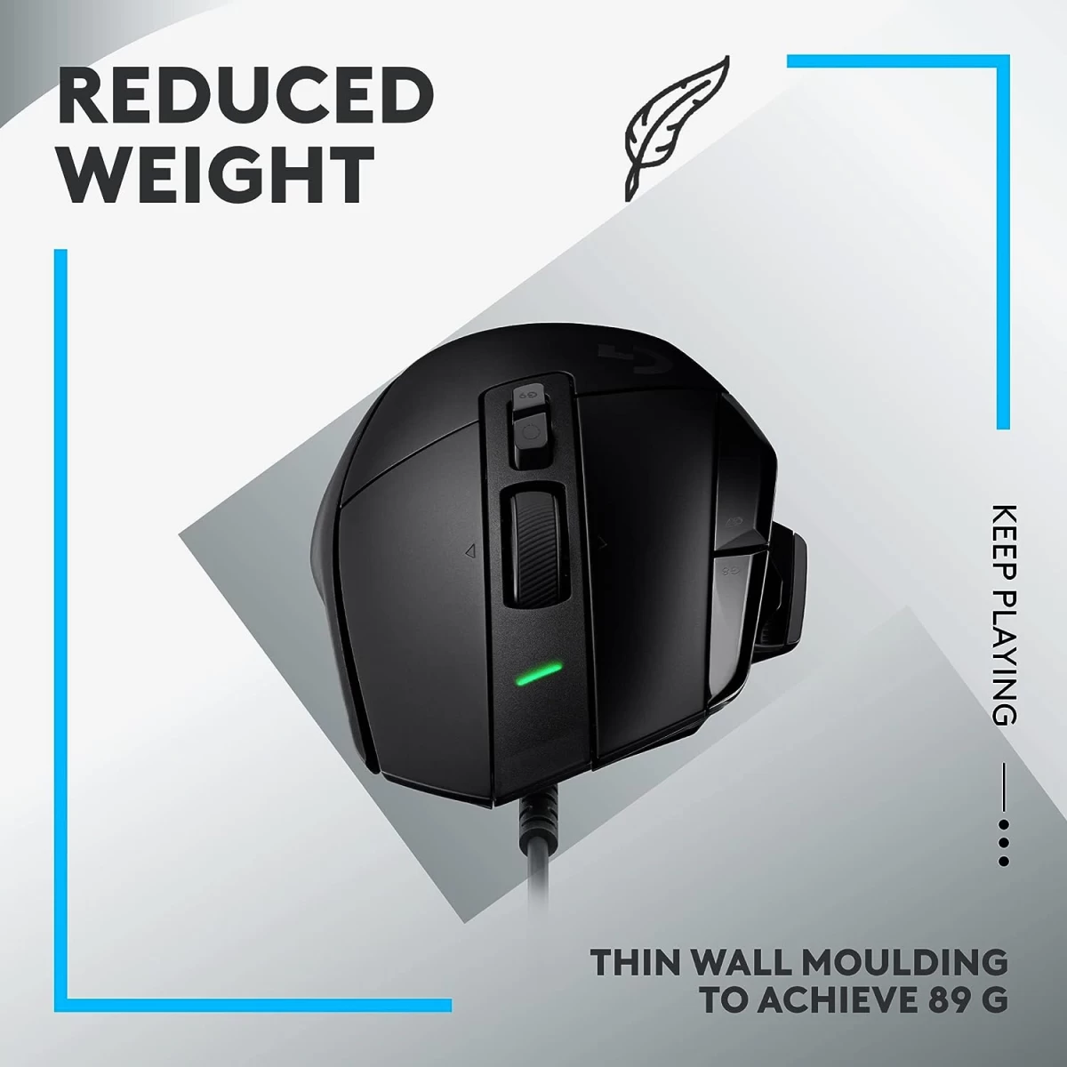 Logitech NEW G502 X HERO 25K Sensor Wired LIGHTFORCE Hybrid Optical-Mechanical Primary Switches For PC macOS & Windows , Black