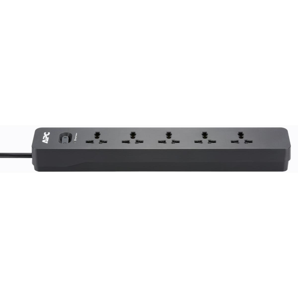 APC SurgeArrest Essential Surge Protector 5x Universal Outlets 1.5m Extension Cord UK Input