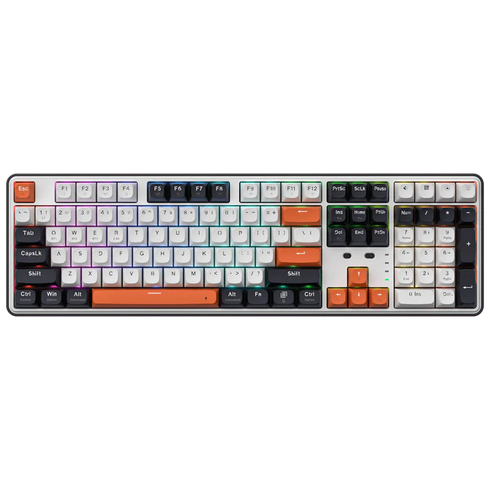 Redragon K689 PRO Wireless Gasket RGB Gaming Keyboard, 104 Keys + Extra 4 Hotkeys Mechanical Keyboard w/Upgraded Hot-swappable Socket, 3-Layer Noise Dampening, Round PBT Keycaps, Custom Linear Switch