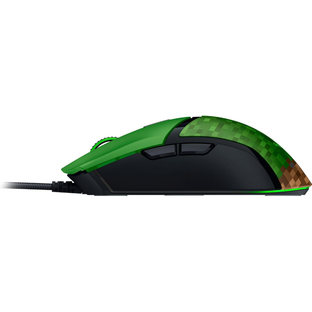 Razer Cobra Minecraft Edition - Lightweight Wired Gaming Mouse - 8500 DPI Sensor (58g, Optical Mouse Switches 3th Gen, Chroma Lighting with Gradient Underglow, Speedflex Cable) Minecraft - alternate view