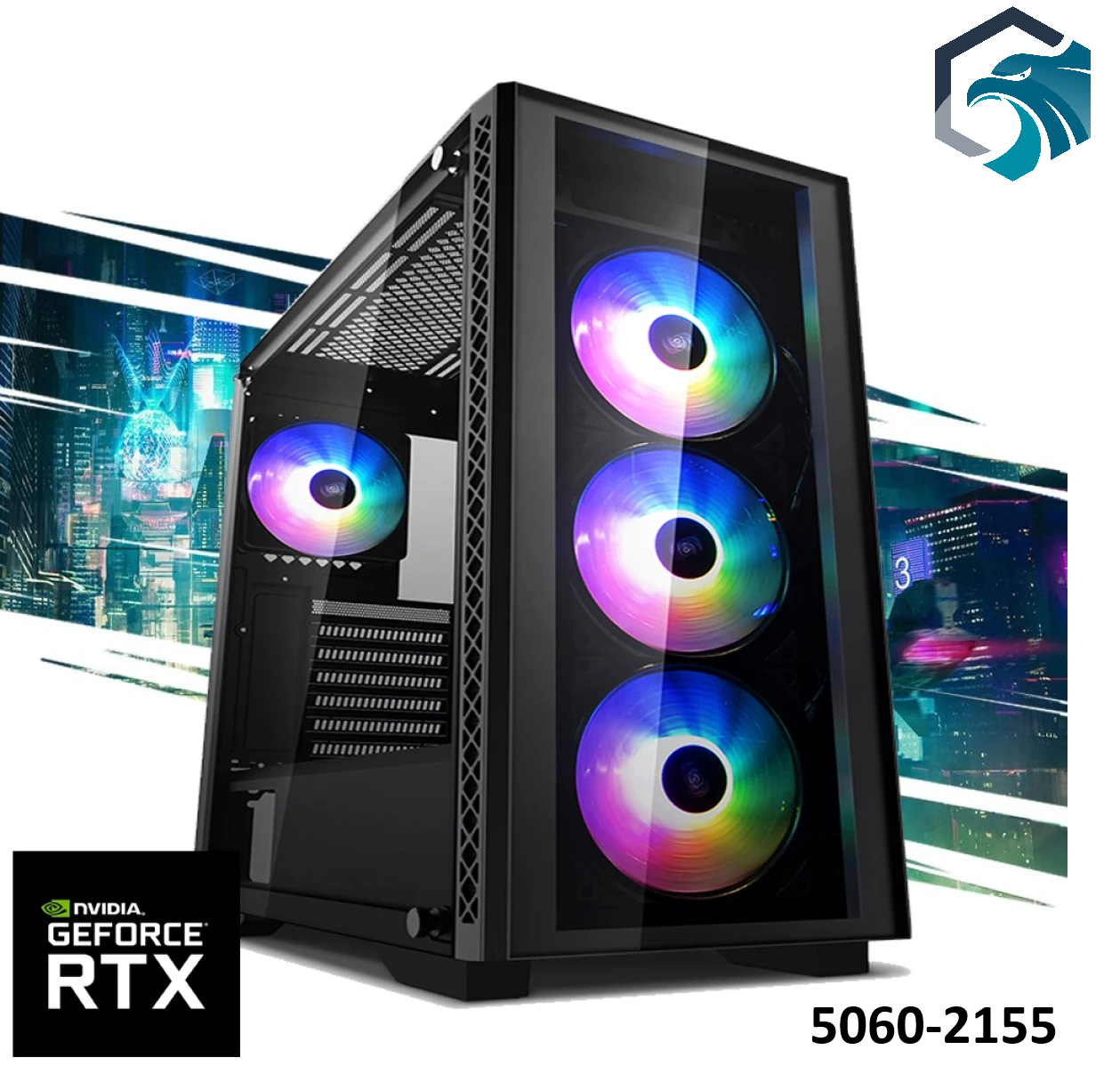 EC Power 5060-2312 Gaming PC NEW 14Gen Intel I7 14700F 20-Cores w/ Nvidia RTX 5060 8GB DDR7 Advanced Air Cooler