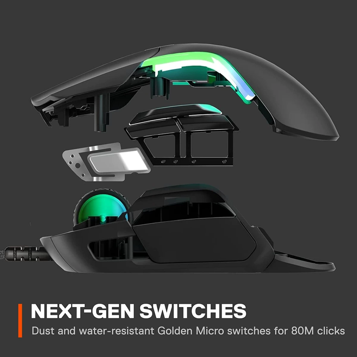 SteelSeries Rival 5 PrismSync RGB Lighting 9 Buttons 18,000 CPI TrueMove Air Optical Sensor - Black