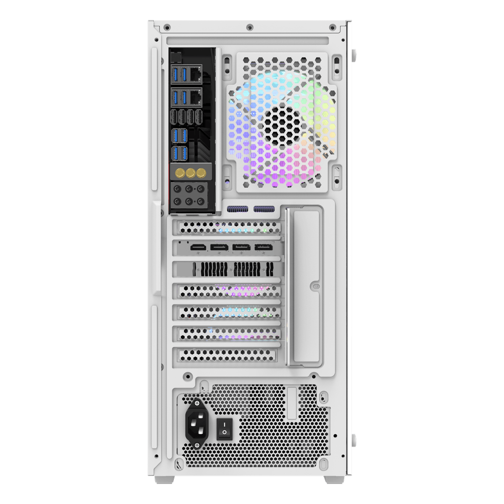 DarkFlash DK353 Mini M-ATX High Quality Mesh Atx Tower Gaming Computer Cases Towers With Tempered Glass Office Computer Casing - White