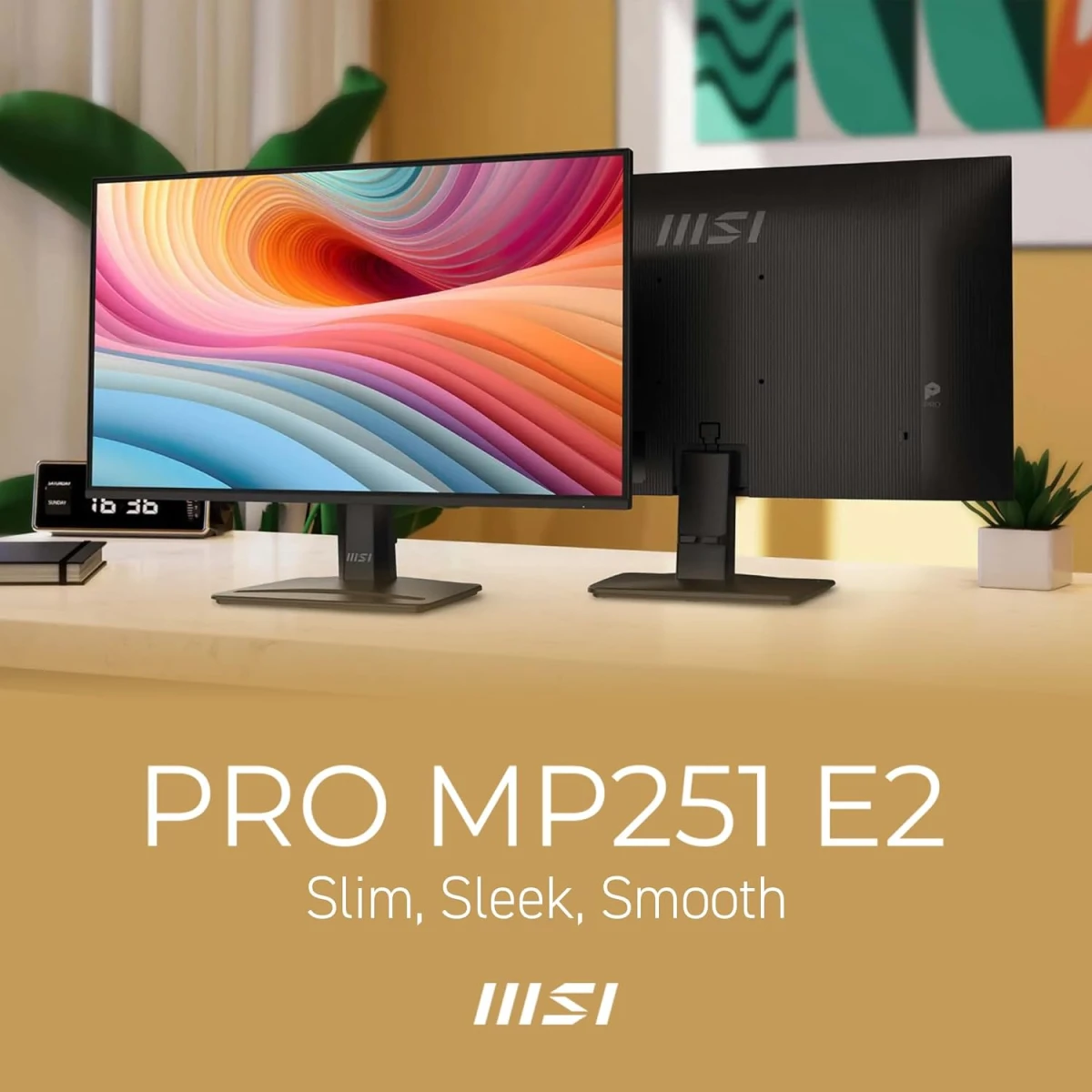 MSI Pro MP251W E2 25" IPS Full HD 120Hz 1ms HDR Ready EyesErgo Anti-Flicker Less Blue Light Eye-Q Check VGA & Display Port & HDMI - White hover