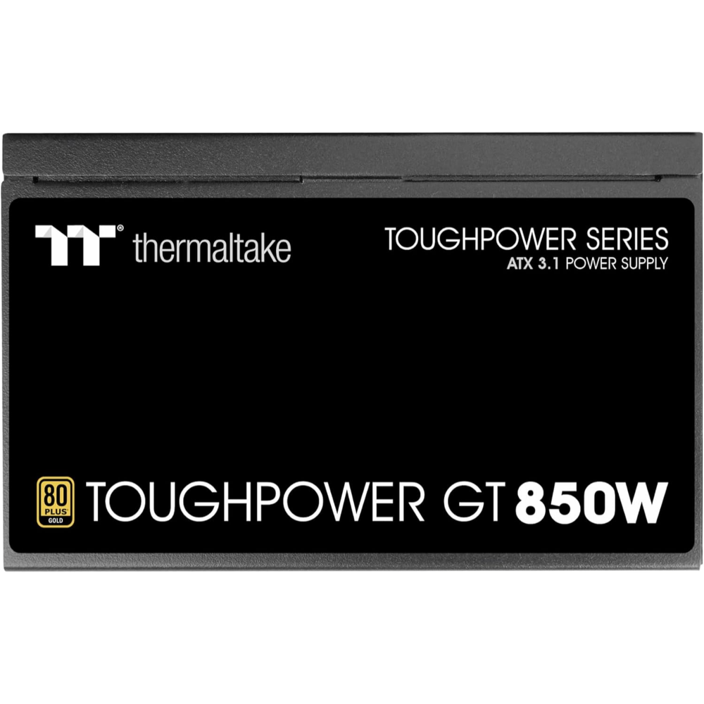 Thermaltake Toughpower GT 850W ATX 3.1 80 Plus Gold Fully Modular Smart Zero Fan; Native 450W PCIe 5.1 Connector BLACK - alternate view
