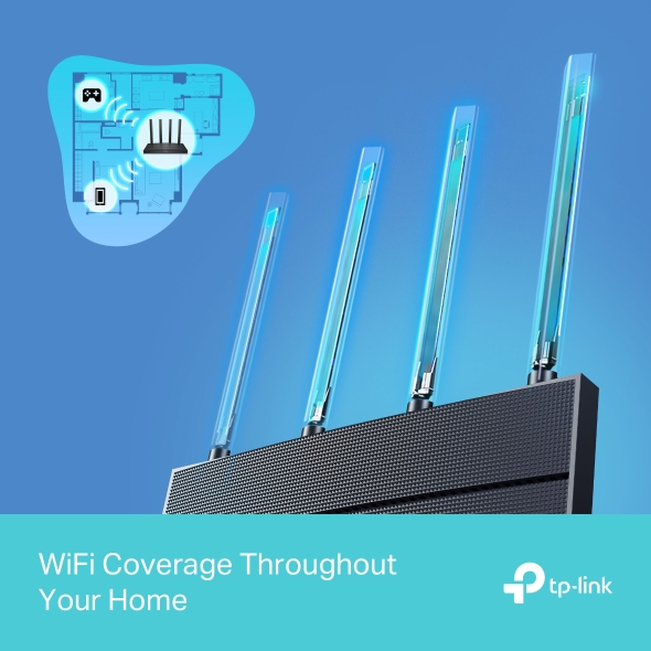 TP-Link Archer AX12 Wi-Fi 6 Router AX1500 Router, Dual-Band 5GHz & 2.4GHz Network, Up to 1000 Mbps Internet Access, WPA3 Security, 1201 Mbps (5GHz) + 300 Mbps (2.4GHz) - Black