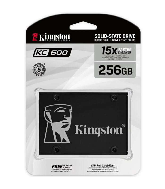 Kingston KC600 256GB SATA III Solid State Drive (SSD)