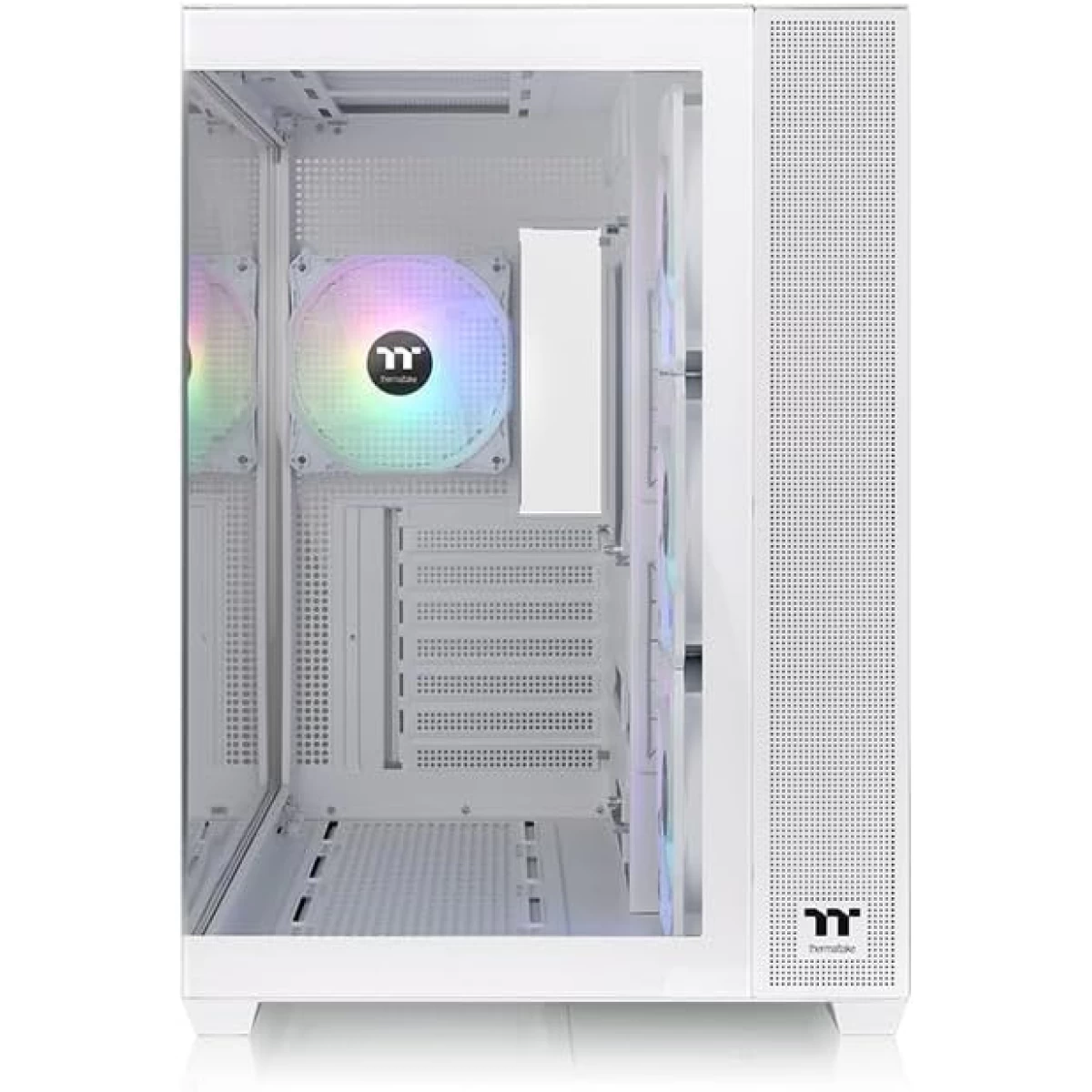 Thermaltake View 380 TG ATX 6x120mm ARGB Fans Supports Hidden-Connector Motherboard Front & Side Dual Tempered Glass Panel - White