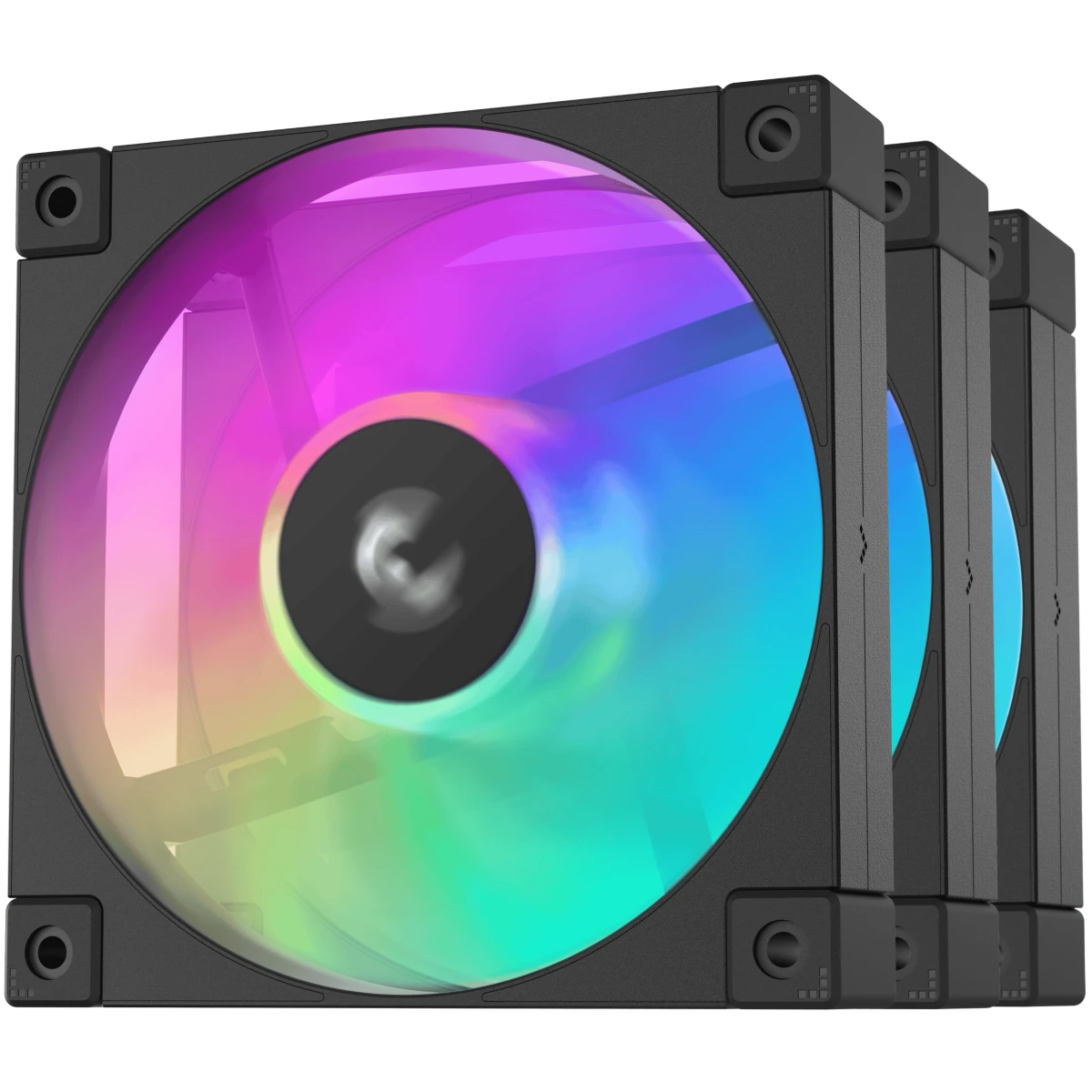 DeepCool FD12 ARGB 120mm Fan Speed: 400~2050 RPM Airflow: 63.6 CFMFan - Air Pressure: 2.56 mmAq - Fan Connector: 4-pin PWM Hydro Bearing, Pack of 3, Black
