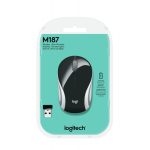 Logitech M187 Wireless Mini Mouse Ultra Portable, 2.4 GHz with USB Receiver 3-Buttons PC / Mac / Laptop - Black