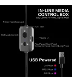 Redragon GS590 Kaidas RGB Desktop Speakers w/BT 5.0/AUX/USB Mode Compact Size Back Ambient RGB Backlight & Control Box USB Powered - Image 3