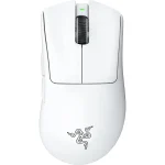 Razer DeathAdder V3 Pro HyperSpeed Wireless 63g Lightweight Focus Pro 30K Optical Sensor Switches Gen-3 - White Color