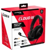 HyperX Cloud III Wired Angled 53mm Drivers DTS Memory Foam Durable Frame Ultra-Clear 10mm Mic USB-C & USB-A 3.5mm For PC, PS5, Xbox Series X|S - Black