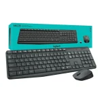 Logitech MK235 Wireless Keyboard & Mouse Combo for Windows Long Battery Life Arabic / English Layout - Black