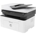 HP LaserJet MFP M137FNW Mono Black and White Laser Multifunction 4-In-One Printer With Auto Feeder - White
