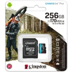 Kingston 256GB microSDXC Canvas Go Plus 170MB/s Read UHS-I C10 U3, V30 Memory Card