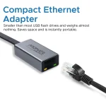Promate GigaLink-C USB-C Adapter Premium Aluminium Alloy Full-Speed USB Type-C to 10/100/1000Mbps RJ45 Gigabit Ethernet - Image 5