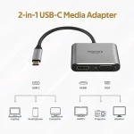 Promate MediaHub-C2 USB-C to VGA & HDMI Adapter Aluminium HDMI Converter 4K & 1080 VGA Dual Screen Display - Image 4