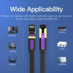 Vention Cat7 Flat Patch Cable Black 10m - Image 3