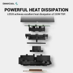 DeepCool LE520 Liquid Cooler 220W TDP AIO 240mm ARGB PWM Fan Copper Heatsink Aluminium Radiator Anti-Leak Tech CPU Water Cooler Intel & AMD - Image 4