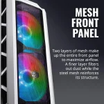Cooler Master MasterCase H500P Mesh & Tempered Glass Side Panel ARGB Airflow - White - Image 6