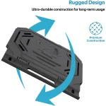 Promate ProCooler-1 2-In-1 Foldable Laptop & Smartphone Riser Stand with 360 Degree Rotatable Base Multi-Angle Adjustable Height & Anti-Slip Grip - Image 5