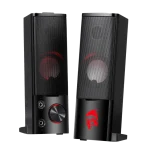 Redragon Orpheus GS550 PC Gaming Speakers 2.0 Channel Stereo Sound Bar Quality Bass and Decent Red Backlit USB Powered w/ 3.5mm Cable