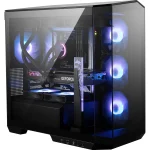 MSI MAG PANO M100R PZ Micro ATX Case Support Back-Connect Motherboard 270-degree Panoramic Display 4x ARGB Fans - Black - Image 2