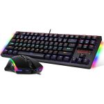 REDRAGON S113 GAMING KEYBOARD MOUSE COMBO WIRED MECHANICAL LED RGB RAINBOW KEYBOARD BACKLIT BROWN SWITCHES
