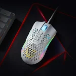Redragon M808 Storm Lightweight RGB 85g Honeycomb Shell - White - Image 8