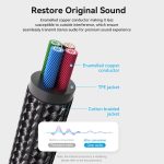 Vention Cotton Braided 3.5mm Male to 2RCA Male Audio Cable Blue Aluminum Alloy Type 1.5M - Image 15