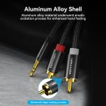 Vention Cotton Braided 3.5mm Male to 2RCA Male Audio Cable Blue Aluminum Alloy Type 1.5M - Image 20
