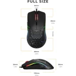 Glorious Model D 68G Superlight Honeycomb Mouse RGB USB Mouse - Matte Black - Image 4