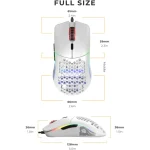 Glorious Model O 67G Superlight Honeycomb Mouse RGB USB Mouse - Matte White - Image 3