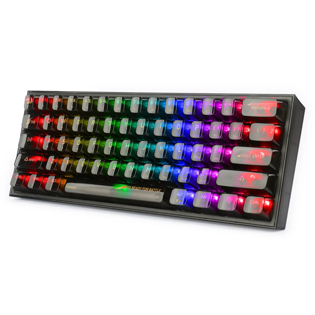 Redragon K617CTB-RGB 60% Wired RGB Gaming Keyboard, 61 Keys Compact Full-Transparent Mechanical Keyboard - Image 5