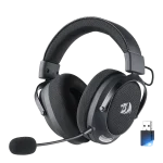 Redragon H858 3-Mode Wireless Gaming Headset, 7.1 Surround Sound, 53 mm Drivers, Memory Foam Ear Pads, Detachable Noise-canceling Microphone