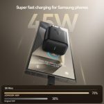 JOYROOM JR-TCG13 45W GaN USB-C / Type-C Port Super Fast Charger, Plug:EU Plug - Black / 18 Months Warranty - Image 2