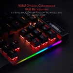 Redragon K587 PRO TKL RGB 3-Mode Wireless Mechanical 87 Keys Gaming Keyboard, 9 Dedicated Macro Keys, Media Control w/Detachable Wrist Rest, Hot-Swap Linear Red Switches - Image 5