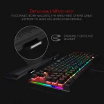 Redragon K587 PRO TKL RGB 3-Mode Wireless Mechanical 87 Keys Gaming Keyboard, 9 Dedicated Macro Keys, Media Control w/Detachable Wrist Rest, Hot-Swap Linear Red Switches - Image 3