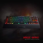 Redragon K587 PRO TKL RGB 3-Mode Wireless Mechanical 87 Keys Gaming Keyboard, 9 Dedicated Macro Keys, Media Control w/Detachable Wrist Rest, Hot-Swap Linear Red Switches - Image 2
