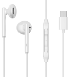 JOYROOM JR-EC05 TYPE-C Series Half In-Ear Wired Earphones-White for iPhone 15 & Samsung