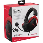 HP HyperX Cloud II Gaming Headset 7.1 Virtual Surround Sound for PC / PS4 / Mac / Mobile - Red