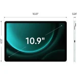 Samsung Galaxy Tab S9 FE 10.9" 90Hz Android WIFI 6 Tablet w/ IP68 Rating & 45W Fast Charging (S Pen Included) - Silver - Image 2