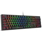 Redragon K582 SURARA RGB LED Backlit Mechanical Gaming Keyboard with 104 Keys-Linear and Quiet-Red Switches