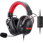 Redragon H376BR Aurora Wired Gaming Headset, 7.1 Surround Sound Over-Ear Headphone w/40 MM Audio Drivers, Advanced EQ Mode, 240g Lightweight, Cozy Memory Foam Pads, USB Powered for PC/PS4/NS - Black